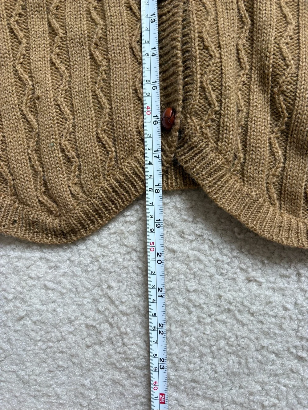 Vintage NWOT Aston tan wool sweater vest English Sports Bermuda EU 38 (sz S)